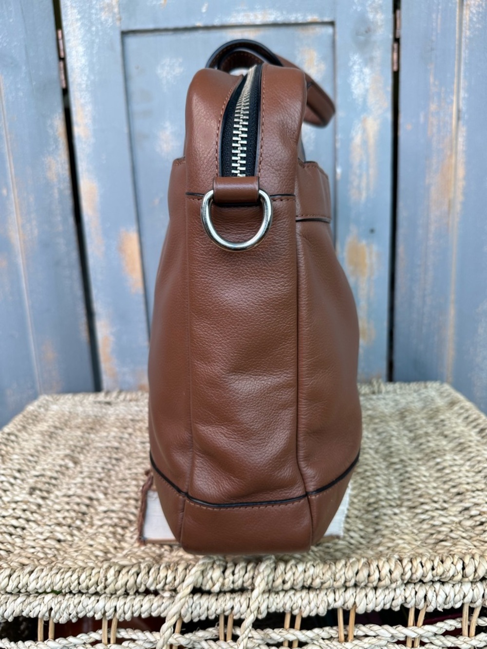 Coach Hamilton Smooth Leather Business Bag Dark Saddle - Picture 6 of 16